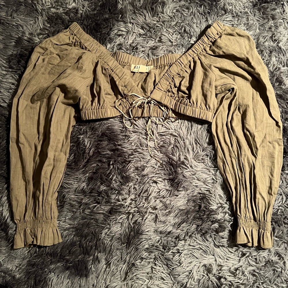 Nikxie Los Angeles Crop Top - Olive